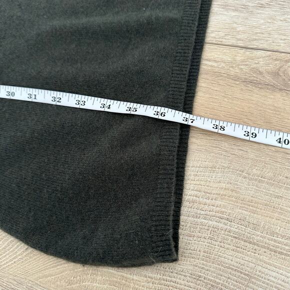 Neiman Marcus Cashmere Long Sleeve Sweater Dress Green XS - Picture 8 of 8